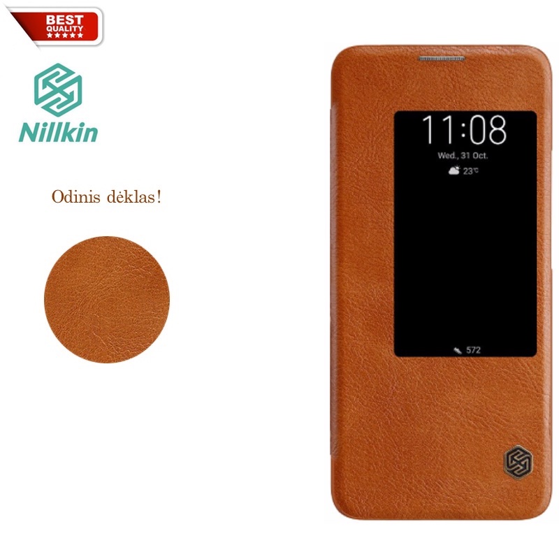 Qin odinis dėklas Nillkin rudas (Huawei MATE 20) Qin odinis dėklas Nillkin rudas (Huawei MATE 20)